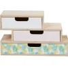 Gifi Rangement|Boîte range bureau 3 tiroirs Sweet exotic