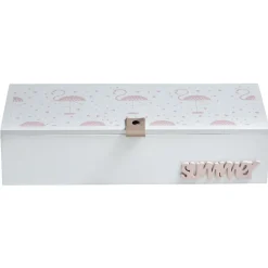 Gifi Rangement|Boîte range bureau blanche et rose design Sweet exotic