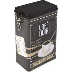 Gifi Boîte rectangulaire en métal design café noir