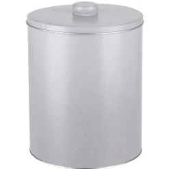 Gifi Boîte ronde cylindrique métal grise XL avec couvercle