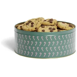 Gifi Boîte ronde en métal Ø22cm motif sucres d'orge rouge et vert