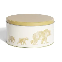 Gifi Boîte ronde en métal Ø16,7cm motif ours jaune