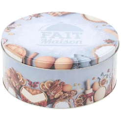 Gifi Boîte ronde en métal pour gâteaux de Noël