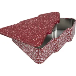 Gifi Rangement|Boîte sapin de Noël rouge étoilé