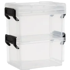 Gifi Rangement|Boîte superposable à clips 300ml x2