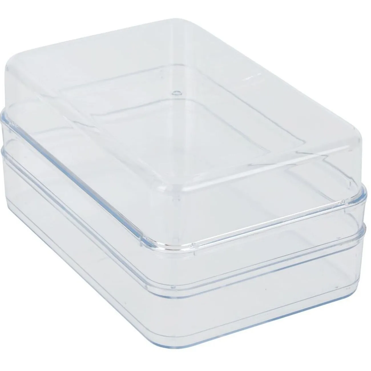 Gifi Boîte transparente à 2 niveaux pour frigo 2,5L - L.21,5x14,5xH10,5cm