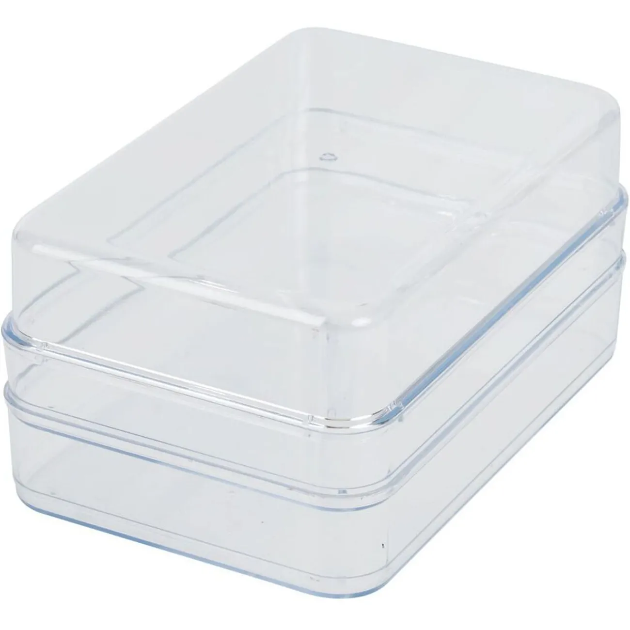 Gifi Boîte transparente à 2 niveaux pour frigo 2,5L - L.21,5x14,5xH10,5cm