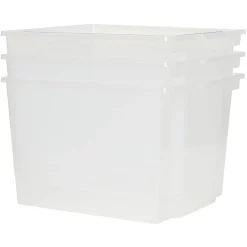 Gifi Rangement|Boîte transparente et noire L35.5H26.5 cm x3