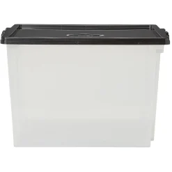 Gifi Rangement|Boîte transparente et noire L35.5H26.5 cm x3