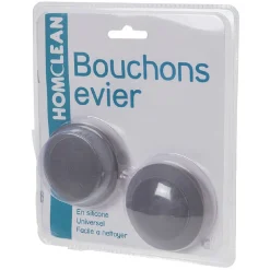 Gifi Equipement Douche^Bouchon évier silicone X2