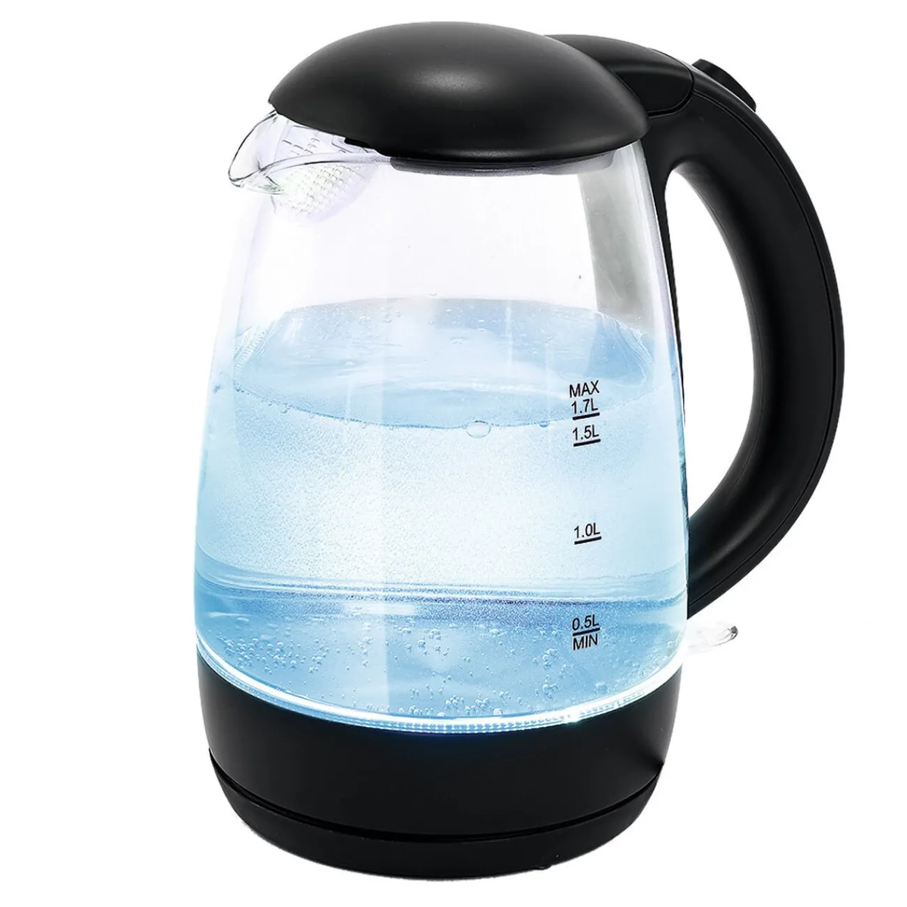 Gifi Bouilloire LED sans fil couleurs variables Homday en verre 1,7 L