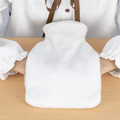 Gifi Bien-Être^Bouillotte chauffe mains 780ml effet fourrure grise 16x25cm