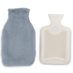 Gifi Bien-Être^Bouillotte chauffe mains 780ml effet fourrure grise 16x25cm