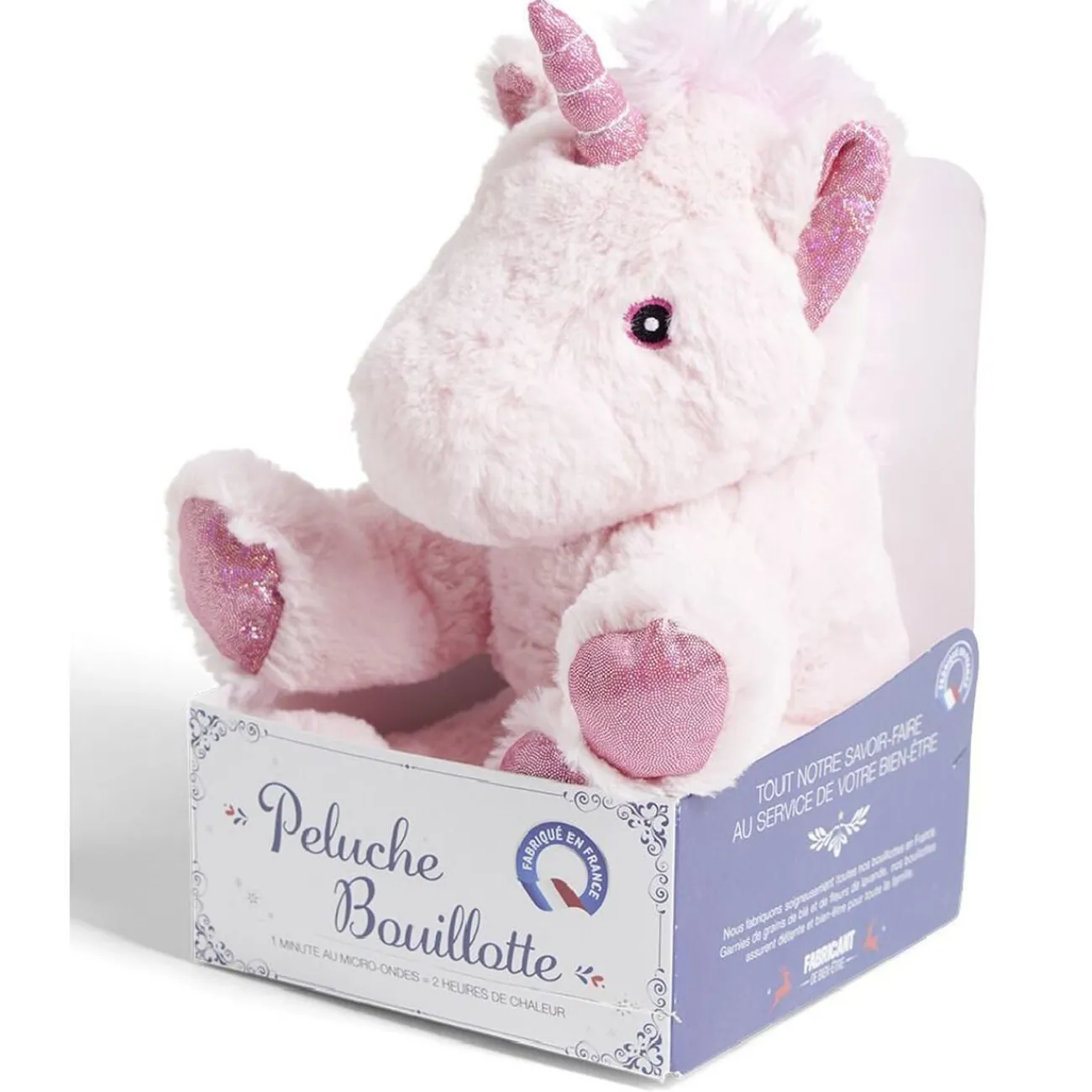 Gifi Bien-Être^Bouillotte peluche licorne H30x15cm