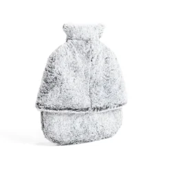 Gifi Bien-Être^Bouillotte pour pieds 1,8L housse fausse fourrure grise
