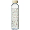 Gifi Bouteille en verre 730 ml motif floral multicolore