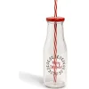 Gifi Bouteille en verre 450ML avec paille