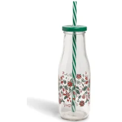 Gifi Bouteille en verre 450ML avec paille