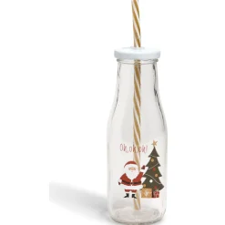 Gifi Bouteille en verre 450ML avec paille