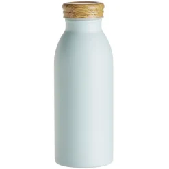 Gifi Bouteille isotherme acier avec bouchon en bois 400ml Ø6,7xH18cm