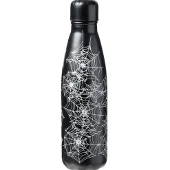 Gifi Bouteille isotherme Halloween motif toile d'araignée noir et blanc 500ml