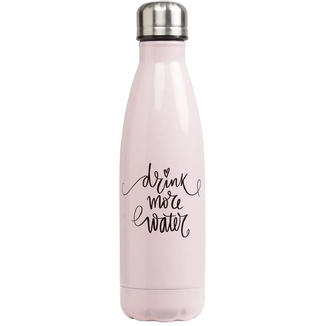 Gifi Bouteille isotherme inox rose inscription Drink more water 500 ml