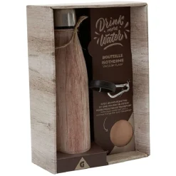 Gifi Bouteille isotherme inox avec housse et mousqueton 480 ml