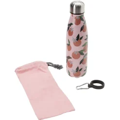 Gifi Bouteille isotherme inox avec housse et mousqueton 480 ml