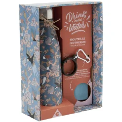 Gifi Bouteille isotherme inox avec housse et mousqueton 480 ml