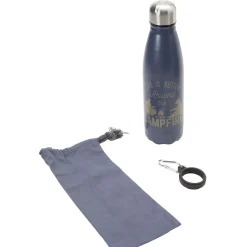 Gifi Bouteille isotherme inox avec housse et mousqueton 480 ml