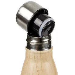 Gifi Bouteille isotherme inox effet bois marron 500ml