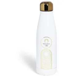 Gifi Bouteille isotherme métal et plastique blanc JO Paris 2024 50cL