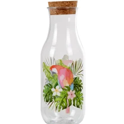 Gifi Bouteille plastique et bouchon liège perroquet exotique