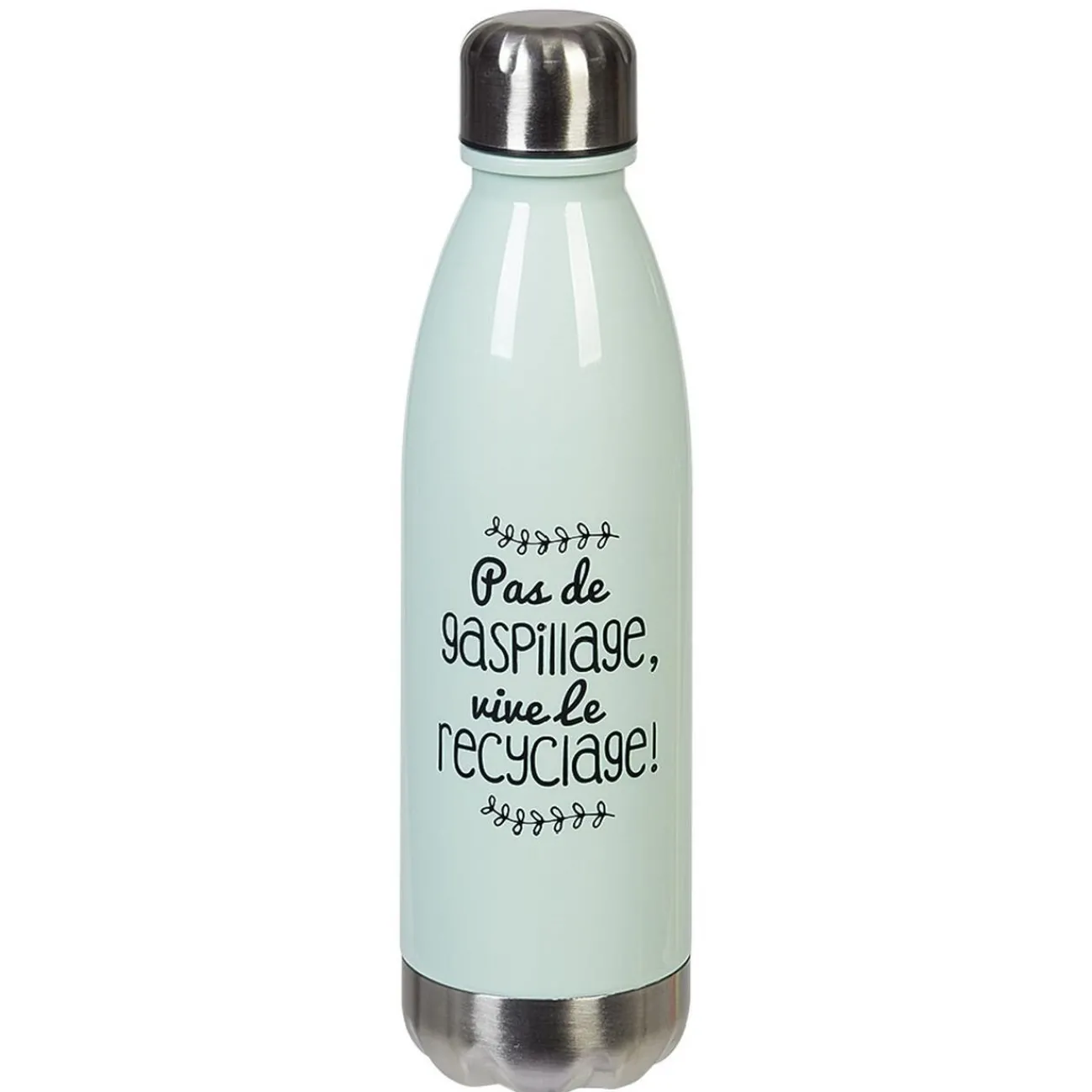 Gifi Bouteille plastique réutilisable avec inscription 5 modèles et coloris