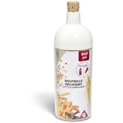 Gifi Bouteille récipient 900ml plastique transparent