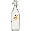 Gifi Bouteille verre transparent Fresh Juice bouchon mécanique 1L H30cm