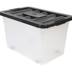 Gifi Rangement|BOX A ROULETTES 60 L