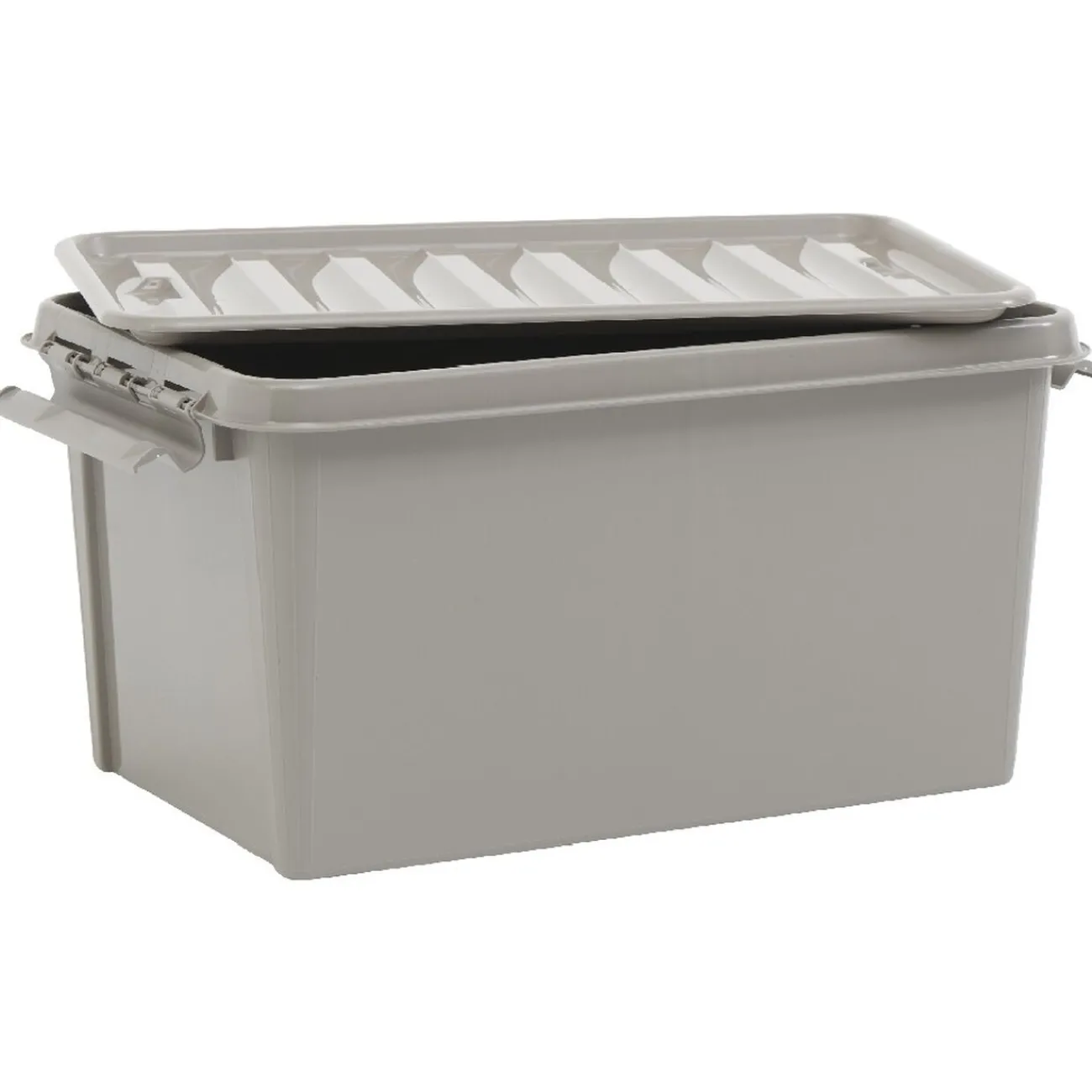 Gifi Rangement|Box de rangement à clip grise 45 L