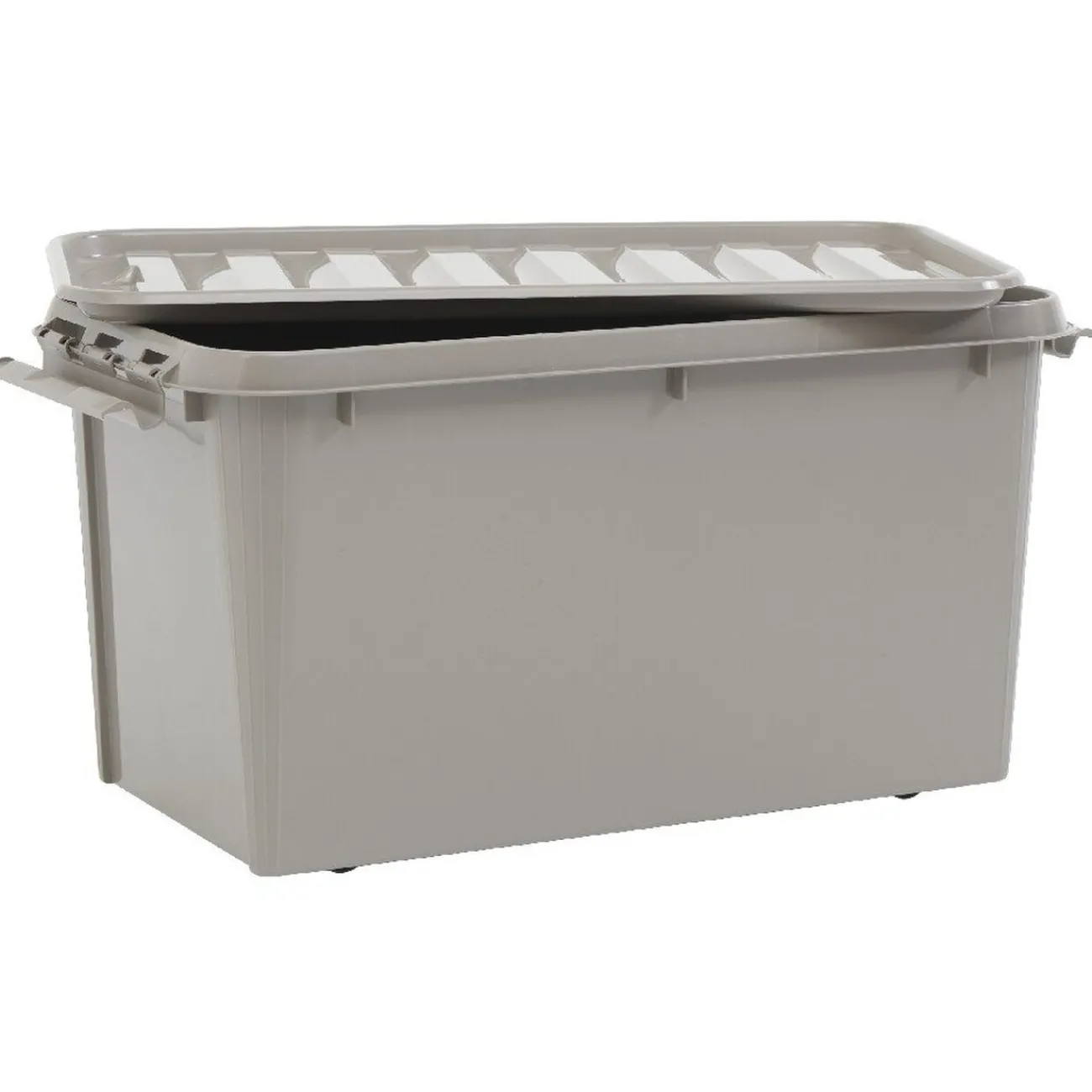 Gifi Rangement|Box de rangement à clips grise 70 L