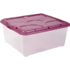 Gifi Rangement|Box de rangement 18 L transparent et violet