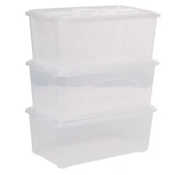 Gifi Rangement|Box de rangement 10 L transparent x3