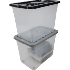 Gifi Rangement|Box de rangement à roulettes 80 L