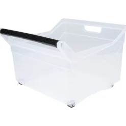 Gifi Rangement|Box de rangement à roulettes transparent 36 L
