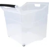 Gifi Rangement|Box de rangement à roulettes transparent 54 L