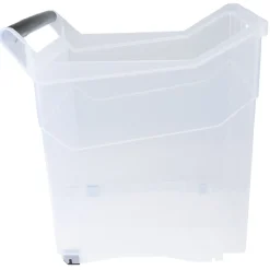 Gifi Rangement|Box de rangement à roulettes transparent 54 L