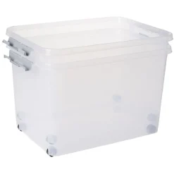 Gifi Rangement|Box de rangement avec fermeture clips 45L x2 - 52x36,5xH34cm