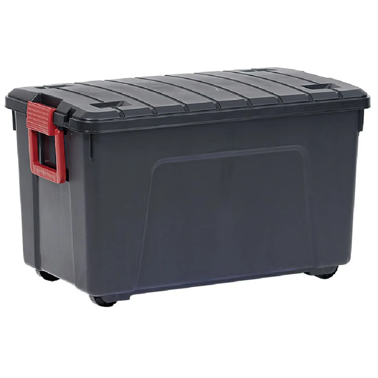 Gifi Rangement|Box de rangement brico 4 roulettes fermeture à clips 110L