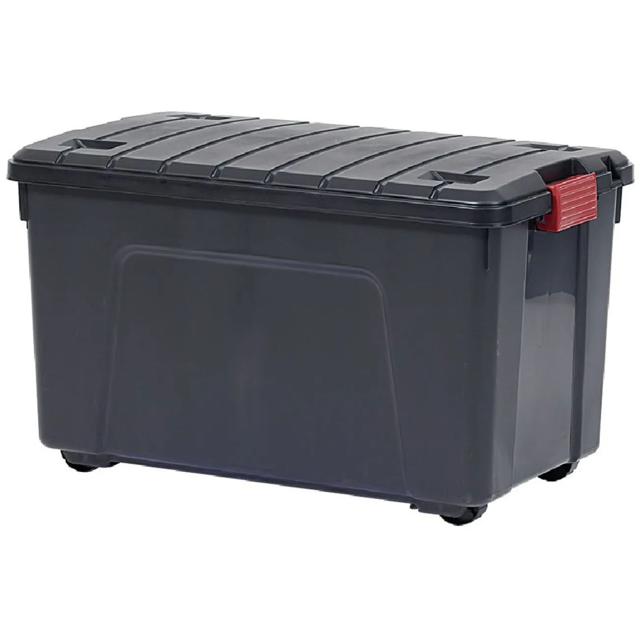 Gifi Rangement|Box de rangement brico 4 roulettes fermeture à clips 110L