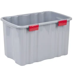 Gifi Rangement|Box de rangement brico gris 54L 60x40xH38cm