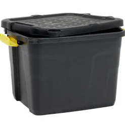Gifi Rangement|Box de rangement brico noir 42L